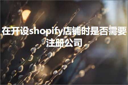 跨境电商知识:在开设shopify店铺时是否需要注册公司